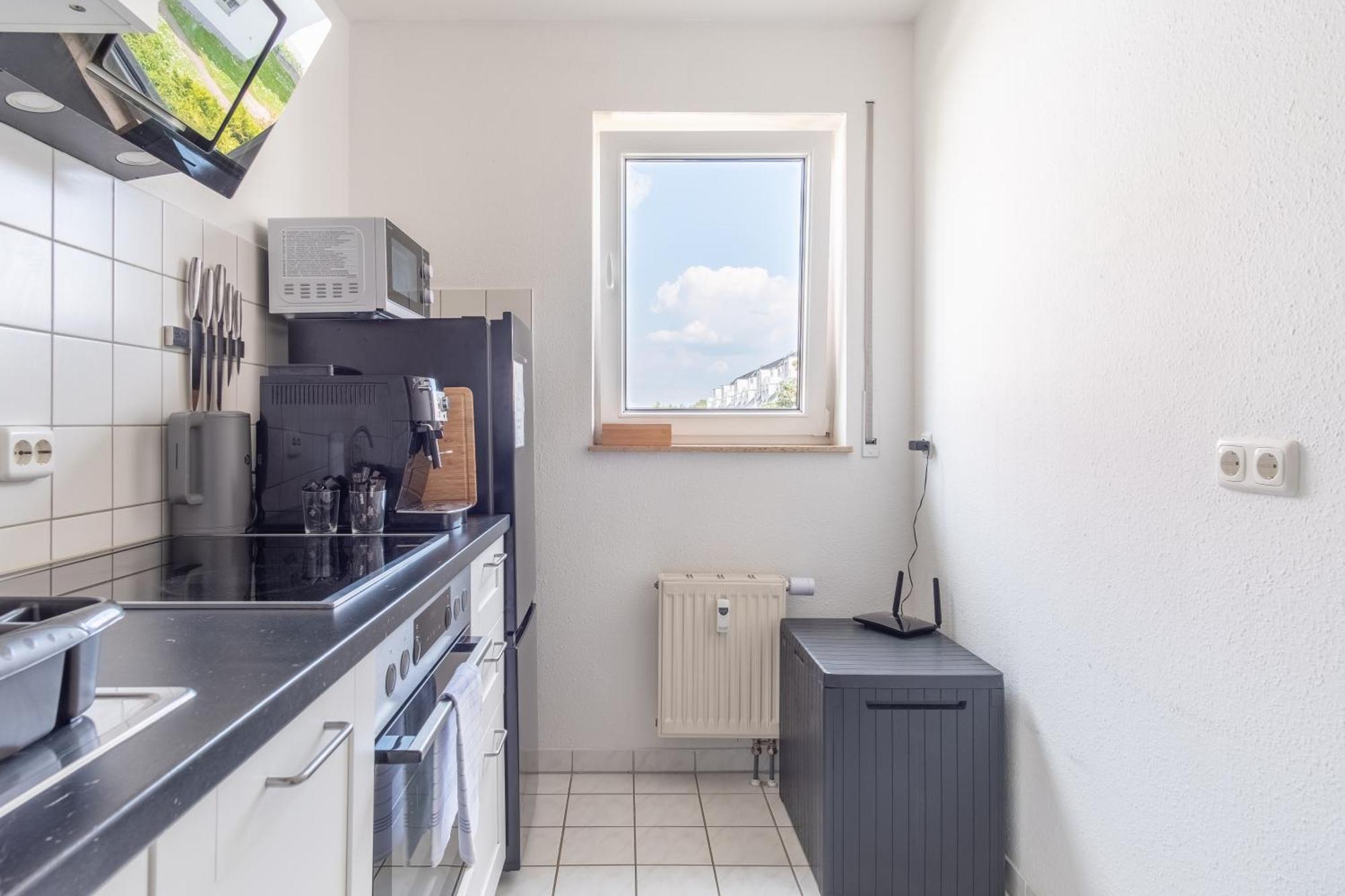 Apartament Arbeitsplatz, Balkon, Tiefgarage Naehe Neue Messe Lipsk Zewnętrze zdjęcie